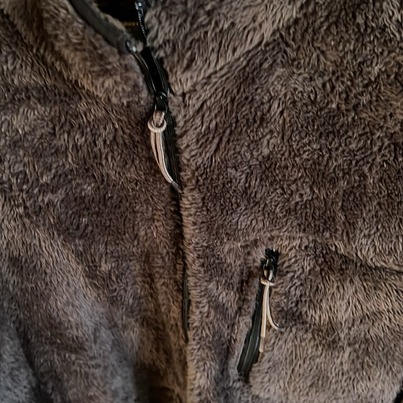 American Eagle Timberland Men’s Dark Brown Fleece Jacket Sz M NEW - Picture 3 of 12